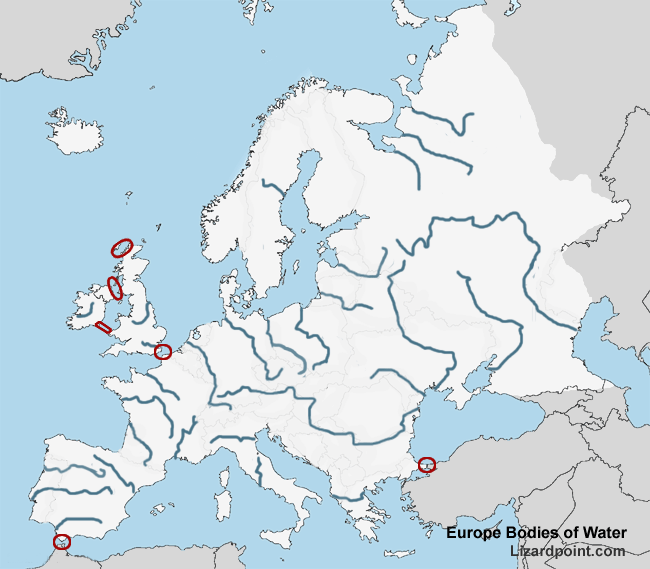 map of the Europe